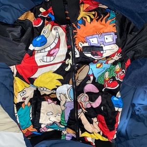 multi character Members Only nickelodeon jacket (no hood)
